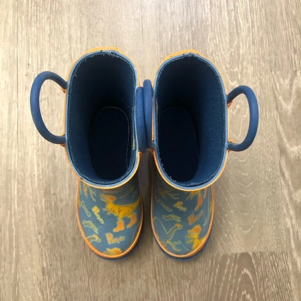 Lily & Dan Boys Dinosaur Rain Boots Size‎ 5-6